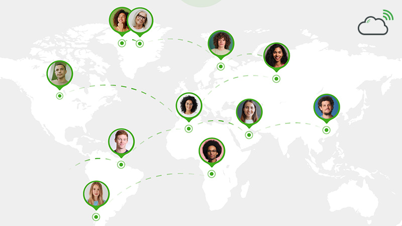 Image-Global Network Connecting Business Collaboration and Teamwork